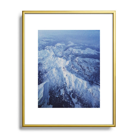 Leah Flores Winter Mountain Range Metal Framed Art Print
