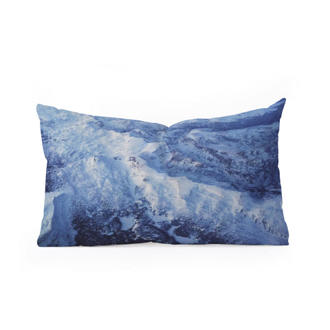 Leah Flores Winter Mountain Range Oblong Throw Pillow