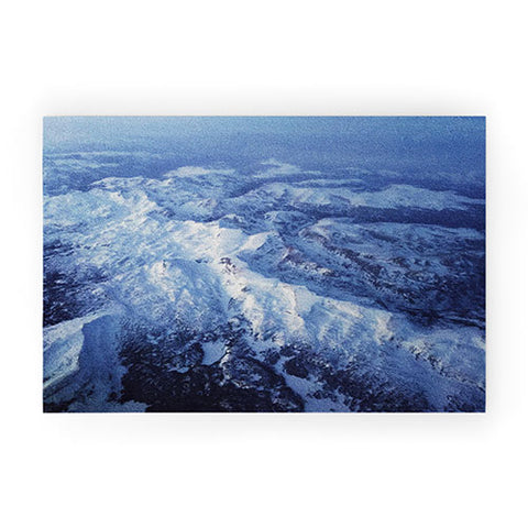 Leah Flores Winter Mountain Range Welcome Mat