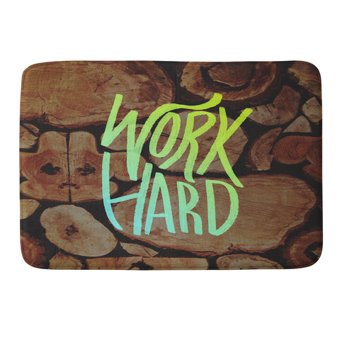 Leah Flores Work Hard Memory Foam Bath Mat
