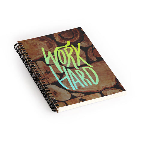 Leah Flores Work Hard Spiral Notebook