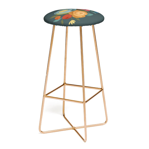 Lebrii Cloe Floral Bar Stool