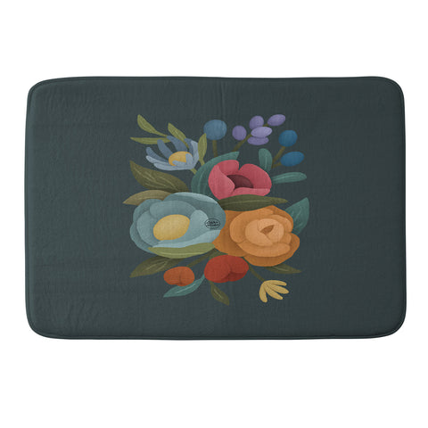 Lebrii Cloe Floral Memory Foam Bath Mat