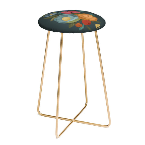 Lebrii Cloe Floral Counter Stool