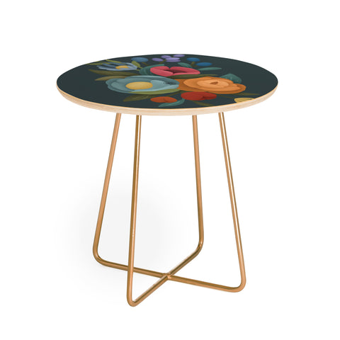 Lebrii Cloe Floral Round Side Table