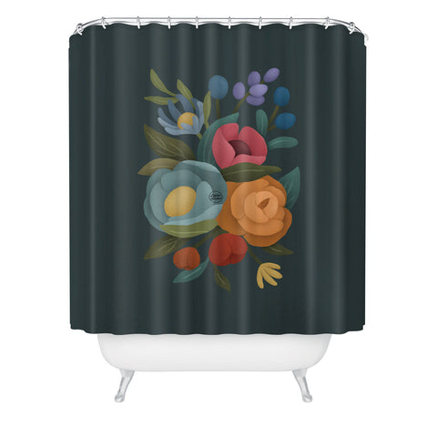 Lebrii Cloe Floral Shower Curtain