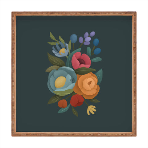 Lebrii Cloe Floral Square Tray