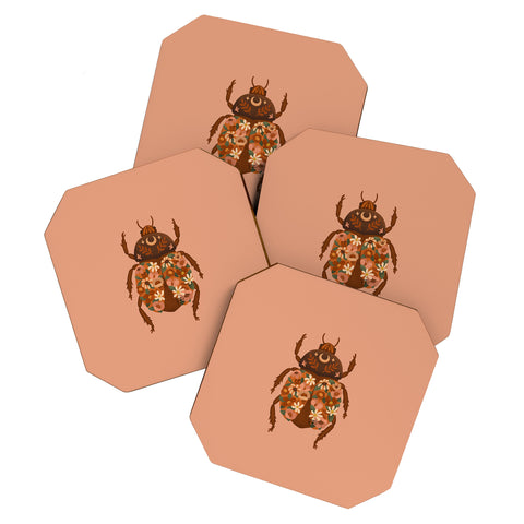 Lebrii Flower Beetle I Coaster Set