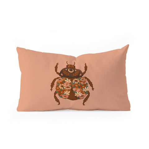 Lebrii Flower Beetle I Oblong Throw Pillow