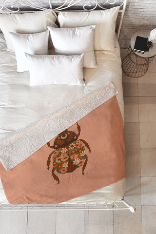 Lebrii Flower Beetle I Fleece Throw Blanket