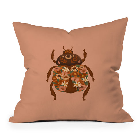 Lebrii Flower Beetle I Throw Pillow