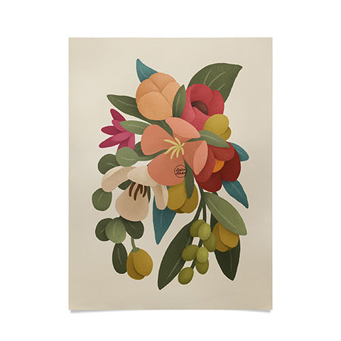 Lebrii Liz Floral Poster