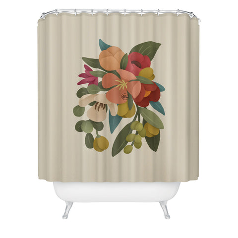 Lebrii Liz Floral Shower Curtain