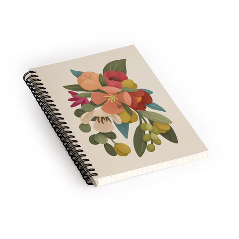 Lebrii Liz Floral Spiral Notebook