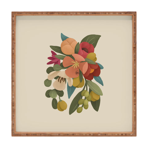 Lebrii Liz Floral Square Tray