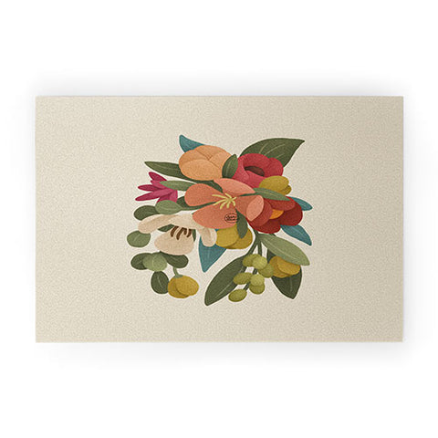 Lebrii Liz Floral Welcome Mat