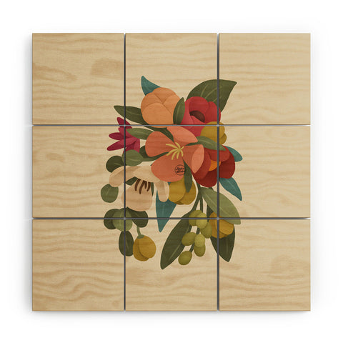 Lebrii Liz Floral Wood Wall Mural