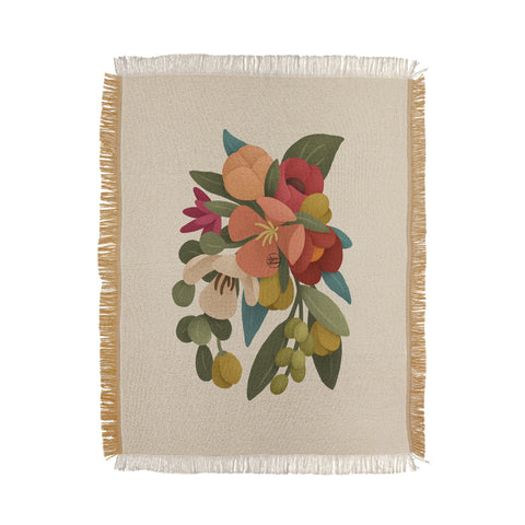 Lebrii Liz Floral Throw Blanket