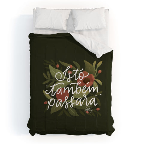 Lebrii This too shall pass Lettering Comforter