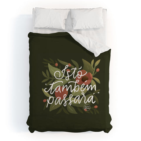 Lebrii This too shall pass Lettering Duvet Cover