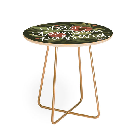 Lebrii This too shall pass Lettering Round Side Table