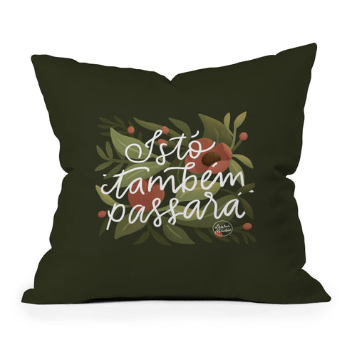 Lebrii This too shall pass Lettering Throw Pillow