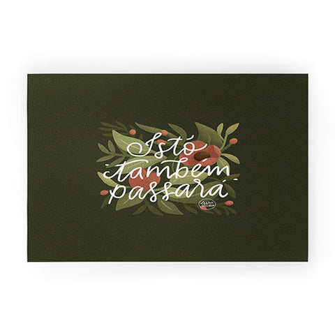 Lebrii This too shall pass Lettering Welcome Mat