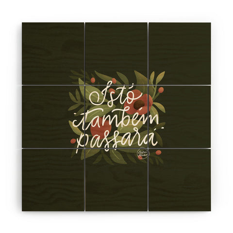 Lebrii This too shall pass Lettering Wood Wall Mural