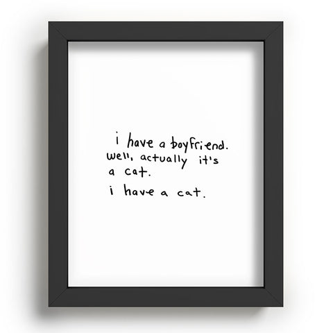 Leeana Benson Boyfriend vs Cat Recessed Framing Rectangle