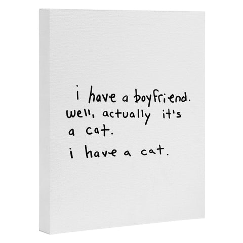 Leeana Benson Boyfriend vs Cat Art Canvas