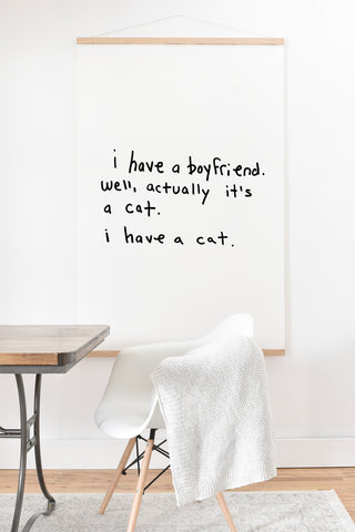 Leeana Benson Boyfriend vs Cat Art Print And Hanger