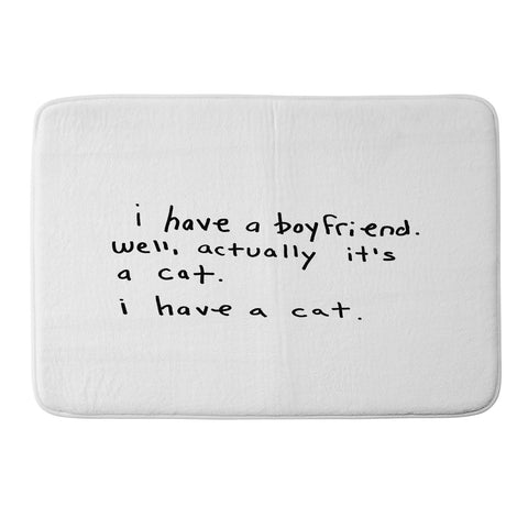 Leeana Benson Boyfriend vs Cat Memory Foam Bath Mat