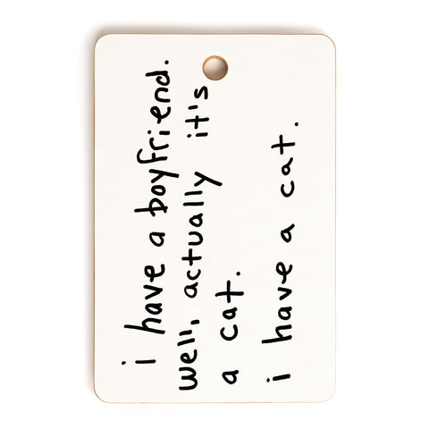 Leeana Benson Boyfriend vs Cat Cutting Board Rectangle