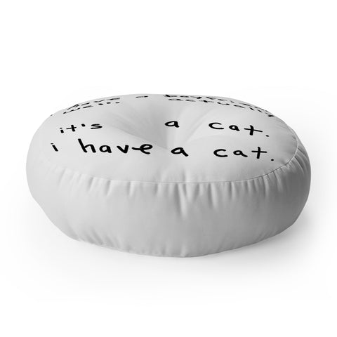 Leeana Benson Boyfriend vs Cat Floor Pillow Round