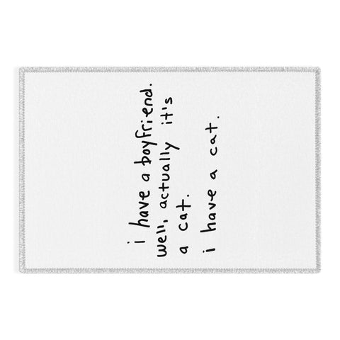 Leeana Benson Boyfriend vs Cat Outdoor Rug