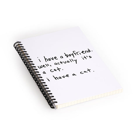 Leeana Benson Boyfriend vs Cat Spiral Notebook