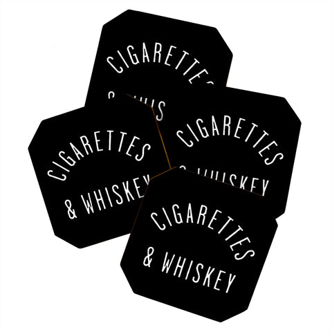 Leeana Benson Cigarettes N Whiskey Coaster Set