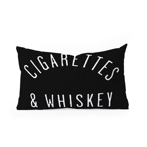 Leeana Benson Cigarettes N Whiskey Oblong Throw Pillow