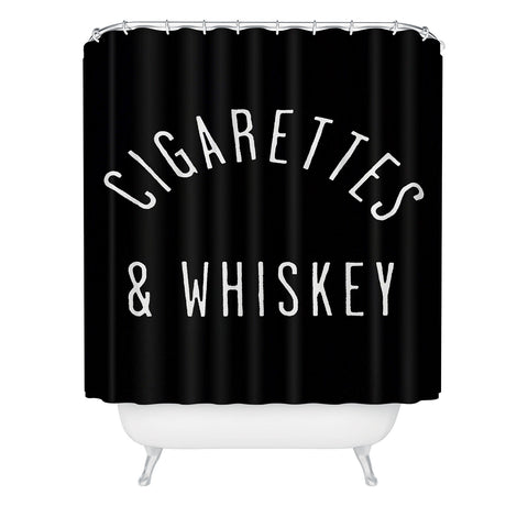Leeana Benson Cigarettes N Whiskey Shower Curtain