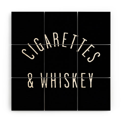 Leeana Benson Cigarettes N Whiskey Wood Wall Mural