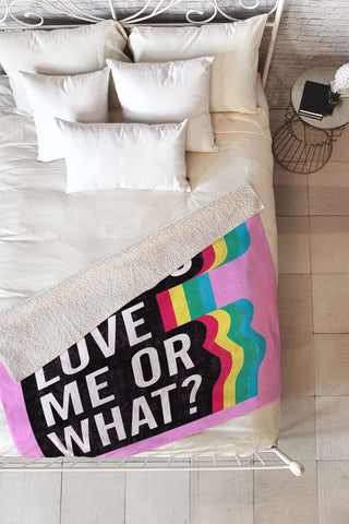 Leeana Benson Do You Love Me Fleece Throw Blanket