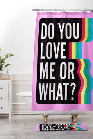 Leeana Benson Do You Love Me Shower Curtain And Mat