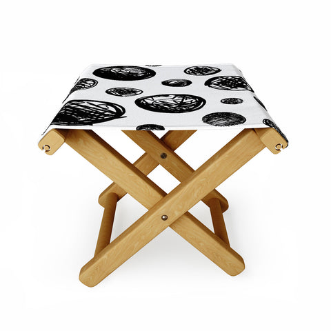 Leeana Benson Dot Pattern In Repeat Folding Stool