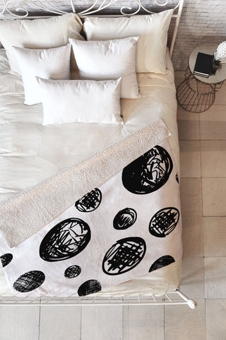 Leeana Benson Dot Pattern In Repeat Fleece Throw Blanket