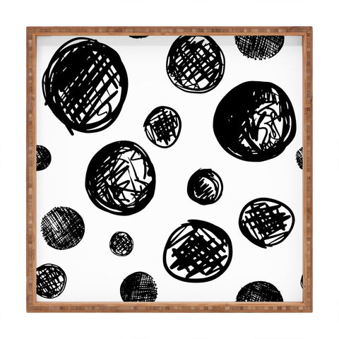 Leeana Benson Dot Pattern In Repeat Square Tray