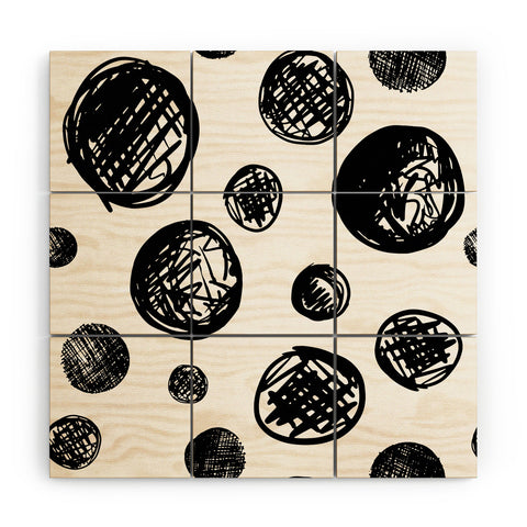 Leeana Benson Dot Pattern In Repeat Wood Wall Mural