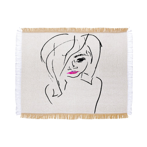 Leeana Benson Girl 2 Throw Blanket