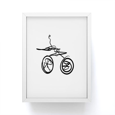 Leeana Benson Girl On Bike Framed Mini Art Print