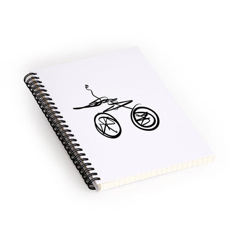 Leeana Benson Girl On Bike Spiral Notebook