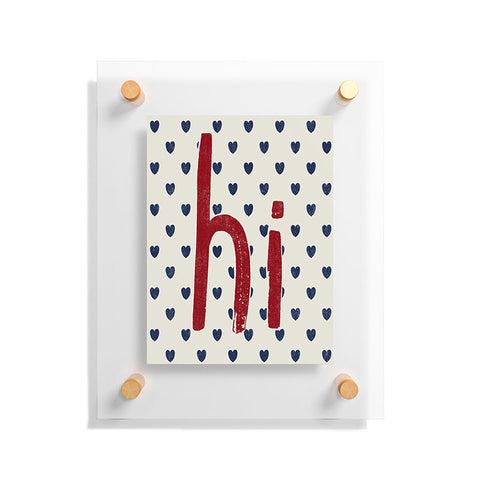 Leeana Benson Hi Hearts Americana Floating Acrylic Print